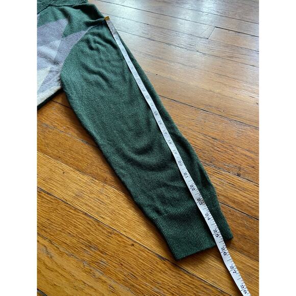 DOCKERS Green/Gray Argyle 1/4 Zip Sweater Mens sz XL - Picture 10 of 10
